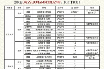 29日起国际航班大调整!航司至任一国家航线只留1条
