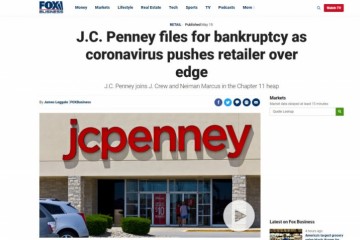 全球财媒头条百年零售商彭尼百货破产谷歌在美面对反垄断诉讼危险