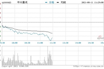 中兴通讯A+H双双走低A股现跌逾6%
